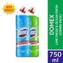 Domex Toilet Cleaning Liquid Lime & Ocean Fresh 750ml Combo Pack