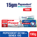 Pepsodent Toothpaste Germi-Check 190g With 15g Sensitive Expert Free