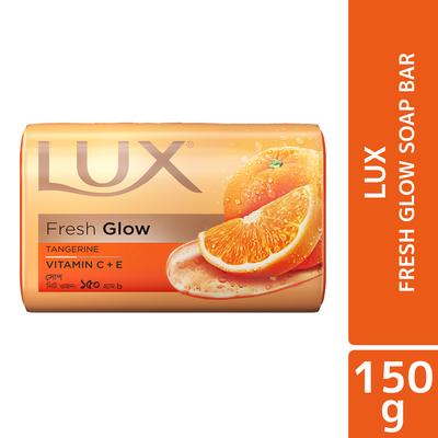 Lux Soap Bar Fresh Glow Tangerine & Vitamin C + E 150g