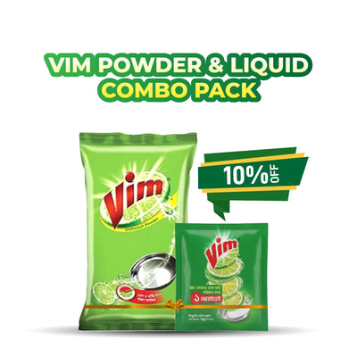 Vim Powder & Liquid Combo Pack (500g+75ml)