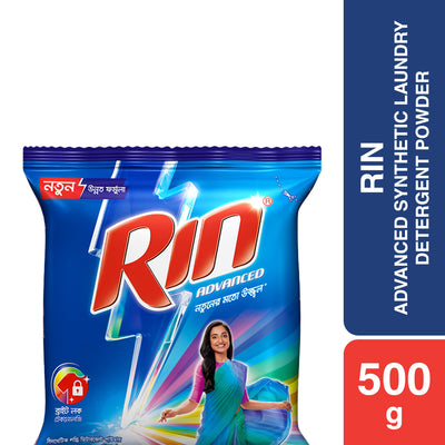 Rin Advanced Synthetic Laundry Detergent Powder 500g