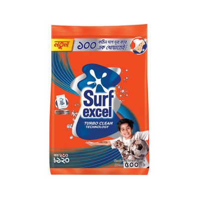 Surf Excel Synthetic Laundry Detergent Powder 500g (Surf Excel White 70g Free)