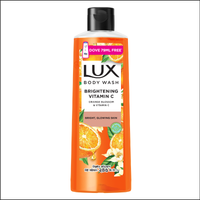 Lux Body Wash Orange Blossom & Vitamin C 245ml With 79ml Dove Shampoo Free