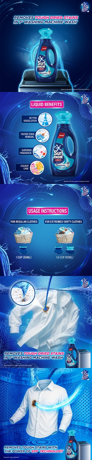 Surf Excel Liquid Detergent Top Load 1L