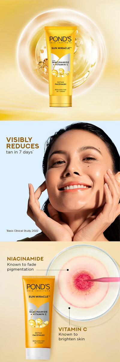 Pond's Sun Miracle Detan Face Wash 100g