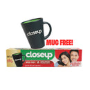Closeup Toothpaste Red Hot 145g  Mug Free