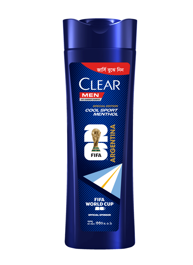 Clear Men Shampoo Cool Sport Menthol Anti Dandruff 330ml (Argentina's Jersey Free)