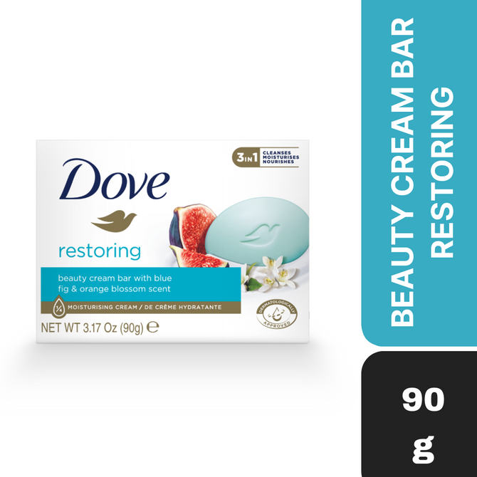 Dove Restoring  Beauty Cream Bar Blue Fig And Orange Blassom (Imported )(UI) 90g