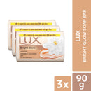 Lux Soap Bar Bright Glow 90g (Bundle of 3)