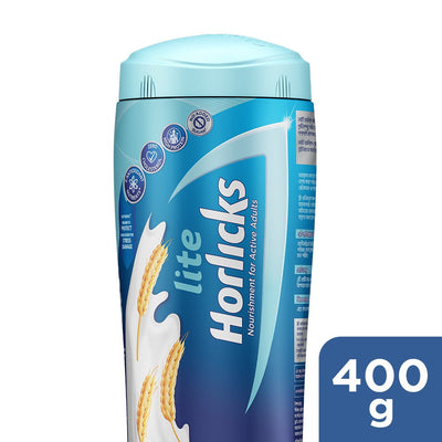 Horlicks Lite Health and Nutrition Drink Jar 400g (Powder Drink)