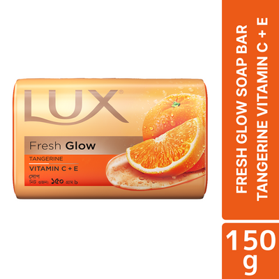 Lux Soap Bar Fresh Glow Tangerine & Vitamin C + E 150g