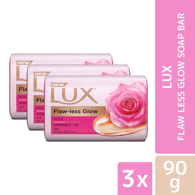 Lux Soap Bar Flaw Less Glow 90g (Bundle of 3)