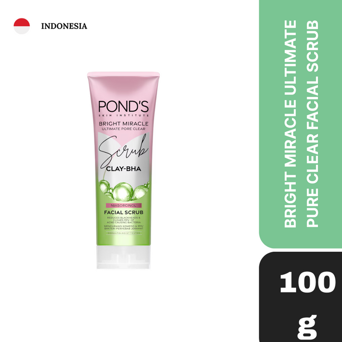 Pond'S Bright Miracle Ultimate Pure Clear Facial Scrub (Imported )(UI)100g