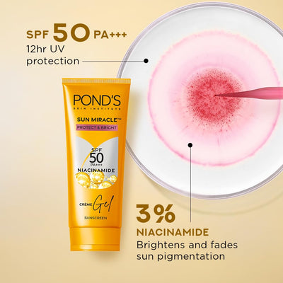 Pond's Sun Miracle Cream Gel Sunscreen-Protect & Bright 100g