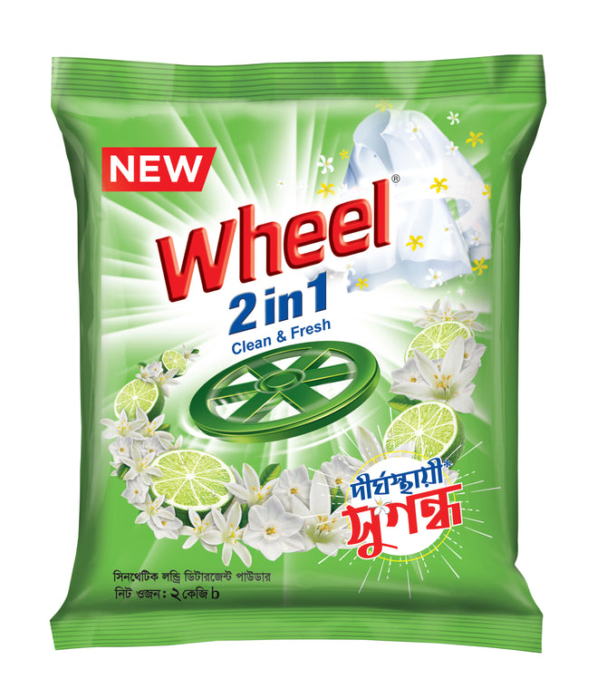 Wheel Washing Powder 2in1 Clean & Fresh 2Kg