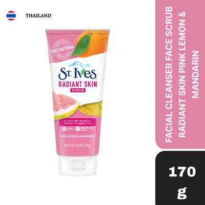 St. Ives Facial Cleanser Face Scrub Radiant Skin Pink Lemon & Mandarin(Imported )(UI) 170gm