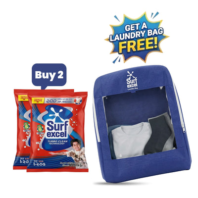 Buy 2 Surf Excel Synthetic Laundry Detergent Powder 1kg Get A Laundry Bag Free