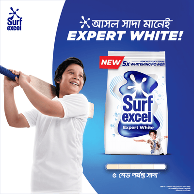 Surf Excel Expert White Synthetic Laundry Detergent Powder 900g