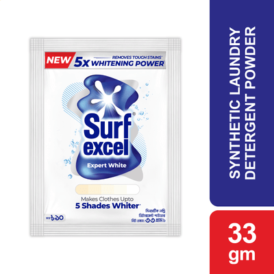 Surf Excel Expert White Synthetic Laundry Detergent Powder 33g