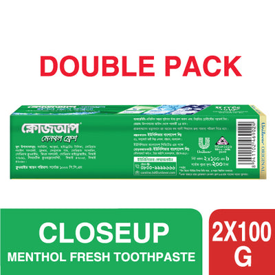 Closeup Toothpaste Menthol Fresh (Twin Pack 2X100g)