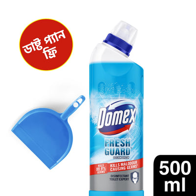 Domex Toilet Cleaning Liquid Ocean Fresh 500ml Dustpan Free