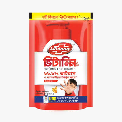 Lifebuoy Handwash (Soap) Total Refill 170ml Combo Pack 2pcs