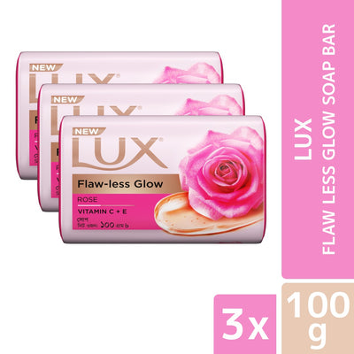 Lux Soap Bar Flaw Less Glow 100g (Bundle of 3)