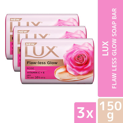 Lux Soap Bar Flaw Less Glow 150g (Bundle of 3)