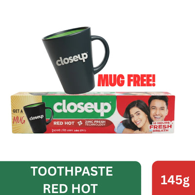 Closeup Toothpaste Red Hot 145g  Mug Free