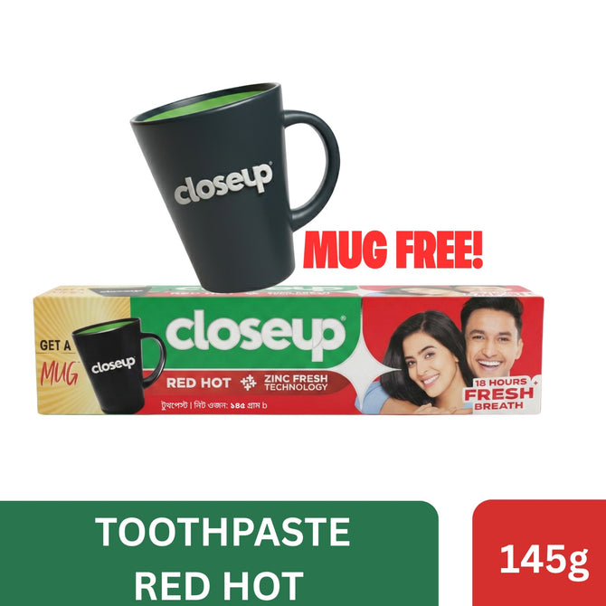 Closeup Toothpaste Red Hot 145g  Mug Free