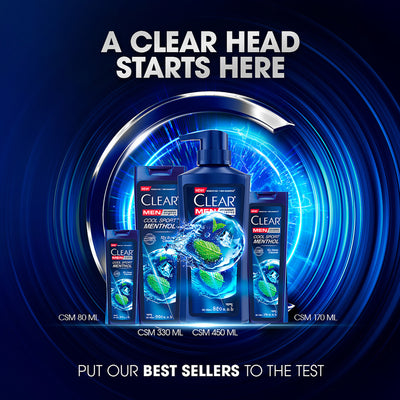Clear Men Shampoo Cool Sport Menthol Anti Dandruff 330ml