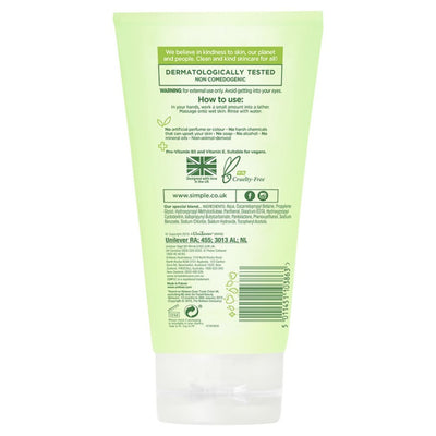 Simple Face Wash Kind to Skin Refreshing Gel 150ml